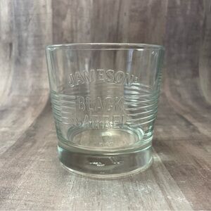 Jameson Black Barrel Rocks Glass Clear 3.5” Height Lowball